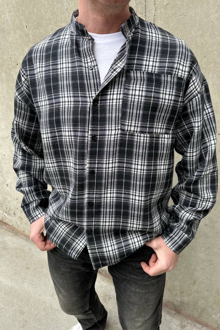 Мужская рубашка с воротником-стойкой LSA-765A500