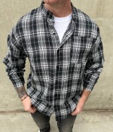 Мужская рубашка с воротником-стойкой LSA-765A500