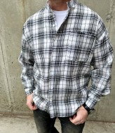 Мужская рубашка с воротником-стойкой LSA-765A500