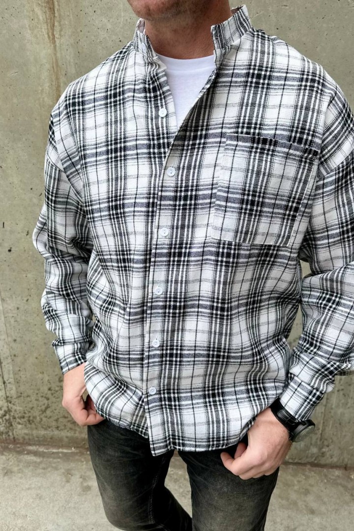 Мужская рубашка с воротником-стойкой LSA-765A500