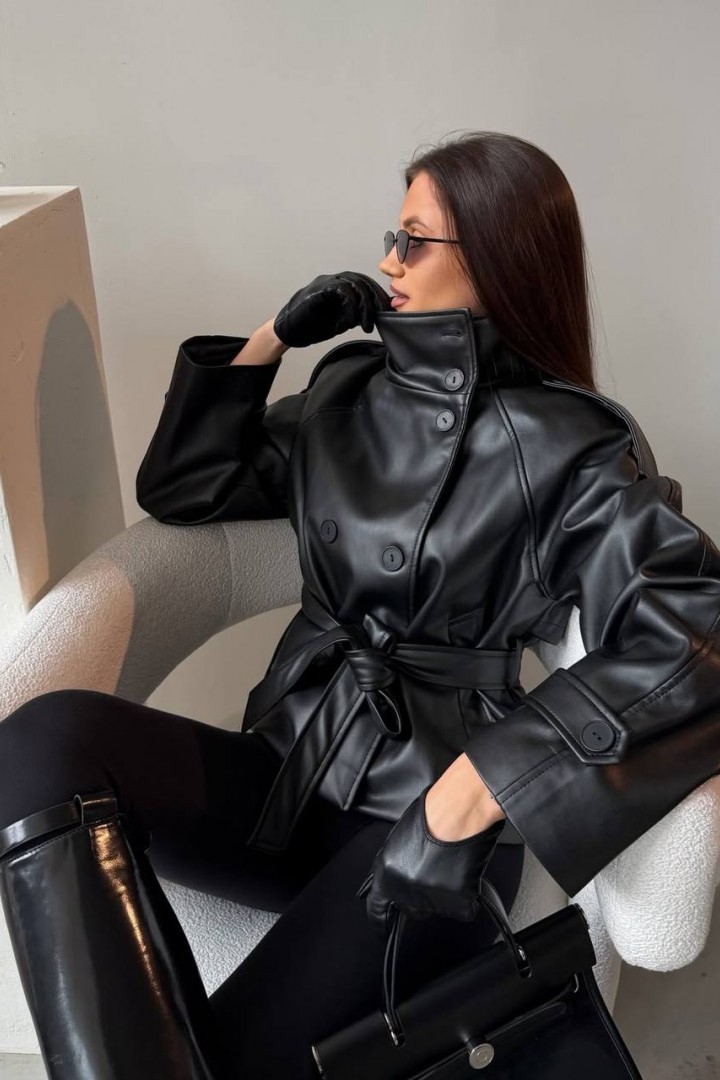 Кожаная куртка на подкладке JOM-8016A850