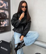 Кожаная куртка на подкладке JOM-8016A850