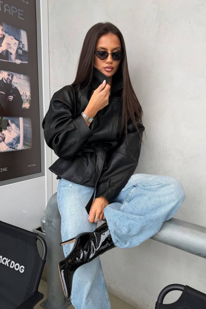 Кожаная куртка на подкладке JOM-8016A850