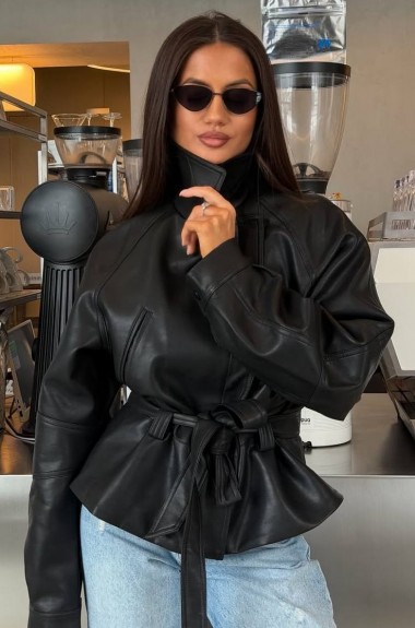 Кожаная куртка на подкладке JOM-8016A850