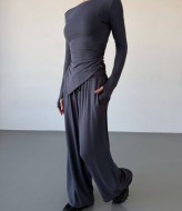 Костюм двійка лонгслів асиметрія + палаццо MIK-1712A590