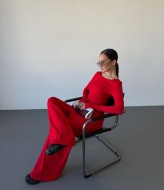 Костюм двійка лонгслів асиметрія + палаццо MIK-1712A590