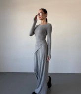 Костюм двійка лонгслів асиметрія + палаццо MIK-1712A590