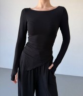 Костюм двійка лонгслів асиметрія + палаццо MIK-1712A590