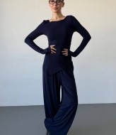 Костюм двійка лонгслів асиметрія + палаццо MIK-1712A590