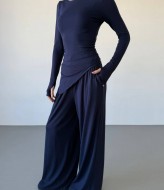 Костюм двійка лонгслів асиметрія + палаццо MIK-1712A590