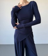 Костюм двійка лонгслів асиметрія + палаццо MIK-1712A590