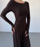 Костюм двійка лонгслів асиметрія + палаццо MIK-1712A590