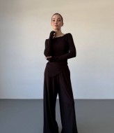 Костюм двійка лонгслів асиметрія + палаццо MIK-1712A590