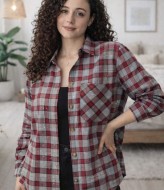 Женская рубашка в клетку MIK-1718A600