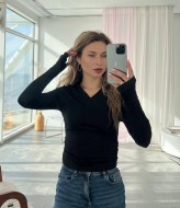 Лонгслив с V-образным вырезом MIK-5143A150