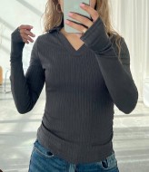 Лонгслив с V-образным вырезом MIK-5143A150