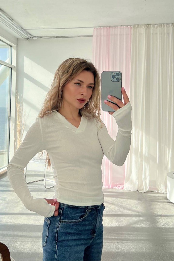 Лонгслив с V-образным вырезом MIK-5143A150