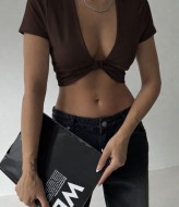 Женский топ с узлом спереди MIK-5179A190