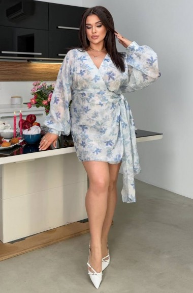 Нежное платье с объемными рукавами YM-7044.29A21.5