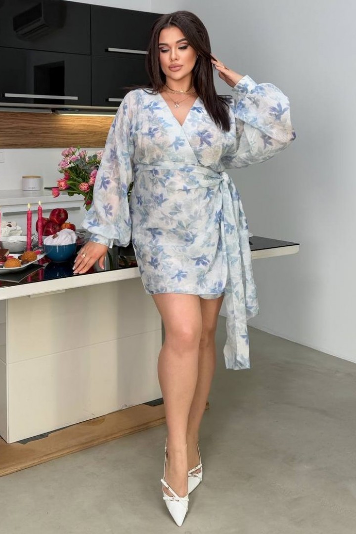 Нежное платье с объемными рукавами YM-7044.29A21.5