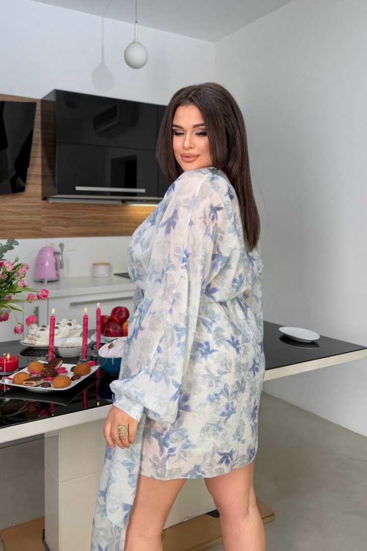 Нежное платье с объемными рукавами YM-7044.29A21.5