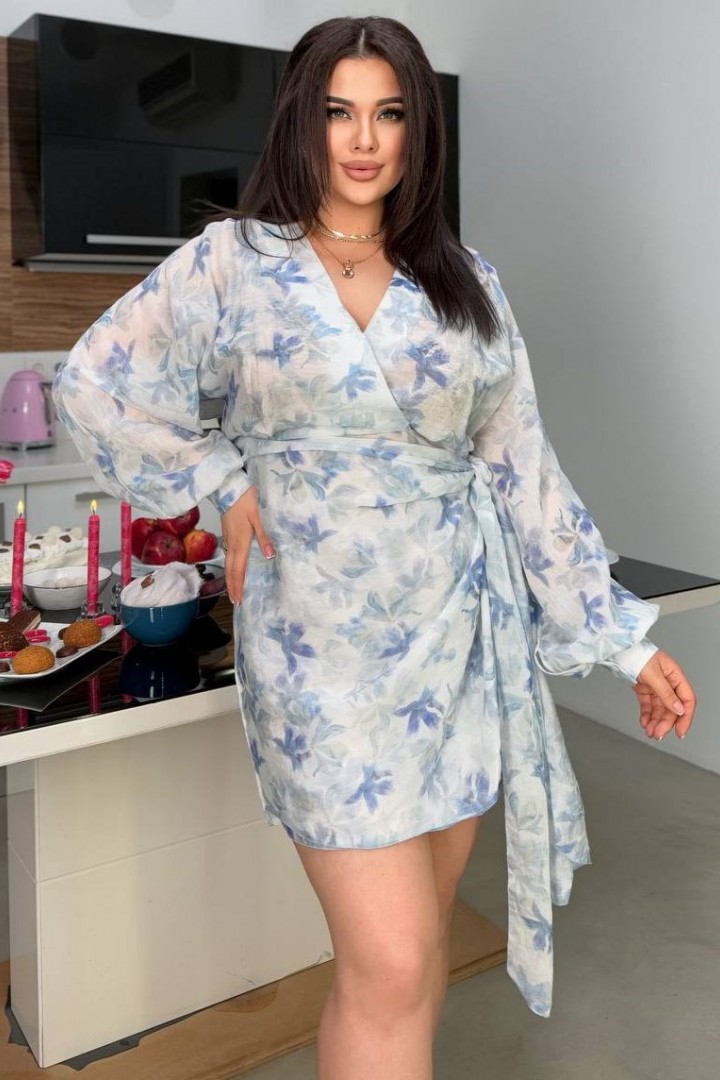 Нежное платье с объемными рукавами YM-7044.29A21.5