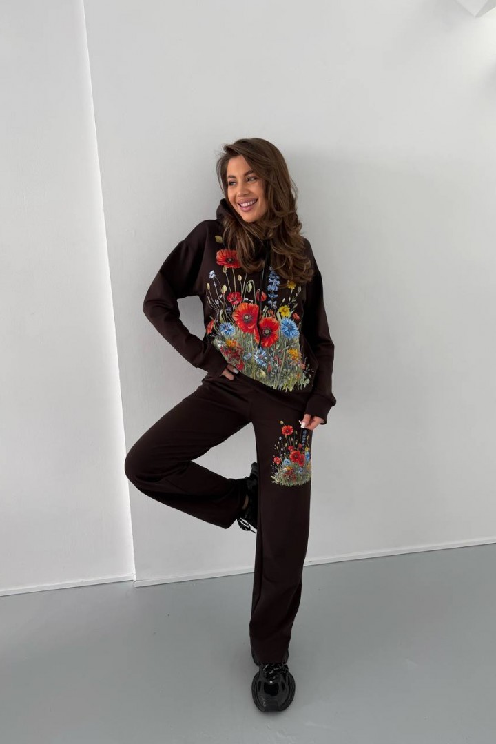 Спортивний костюм з квітами VMS-0151A1400