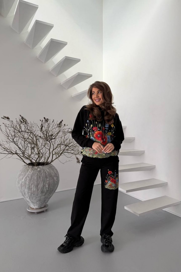 Спортивний костюм з квітами VMS-0151A1400