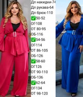 Шелковый брючный костюм женский EY-664A22B27