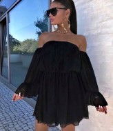 Короткое шифоновое платье  YLM-632A500