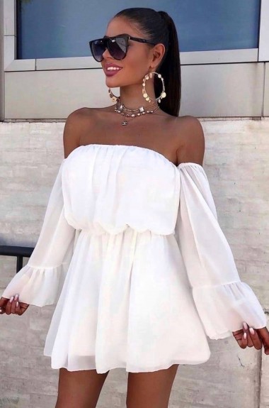 Короткое шифоновое платье  YLM-632A500