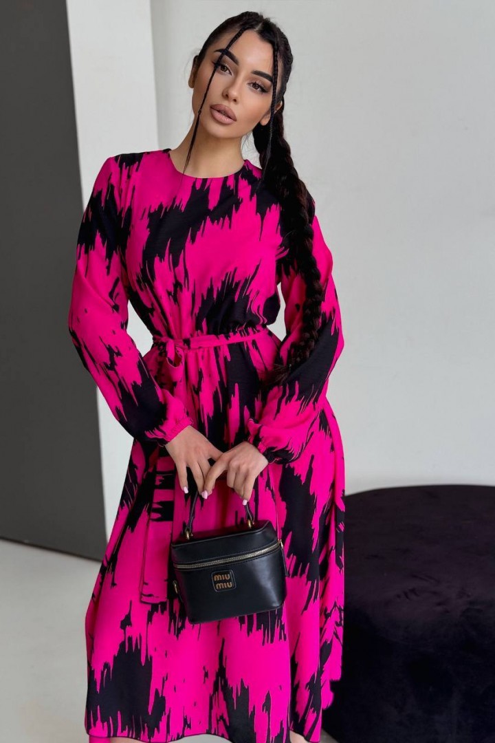 Повседневное платье с поясом TS-436.4A450