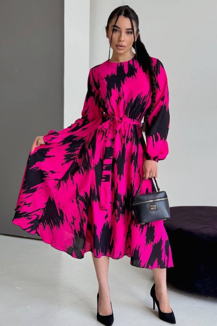 Повседневное платье с поясом TS-436.4A450