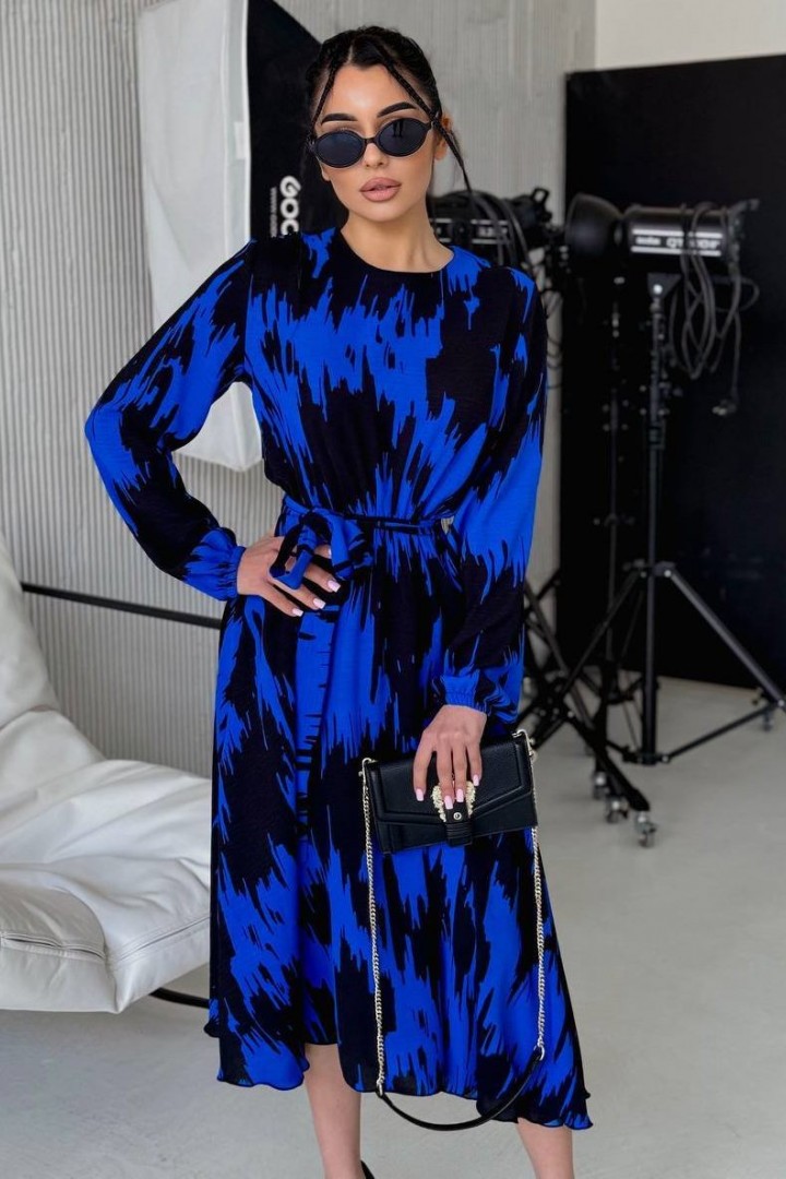 Повседневное платье с поясом TS-436.4A450