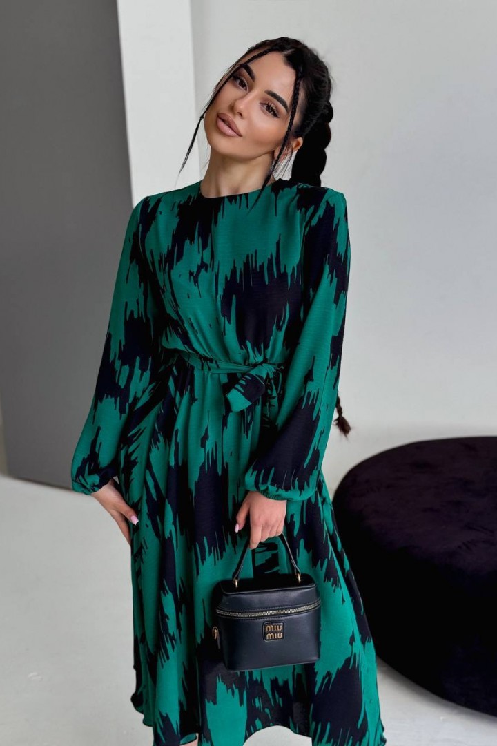 Повседневное платье с поясом TS-436.4A450