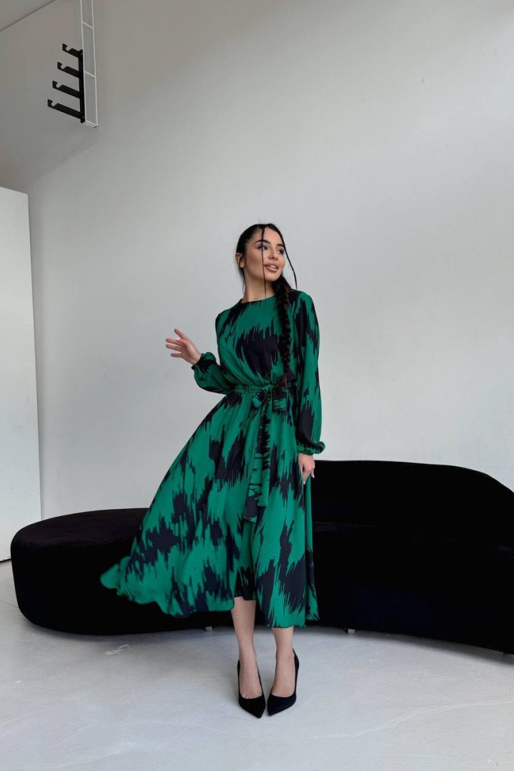 Повседневное платье с поясом TS-436.4A450