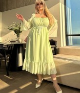 Шифоновое платье однотонное YM-5898A13