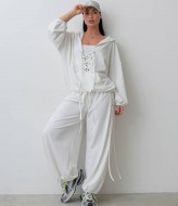 Женский спортивный костюм с широкими штанами IS-199A1350