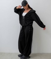 Женский спортивный костюм с широкими штанами IS-199A1350