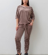 Велюровый костюм с перфорацией  IS-200A1150