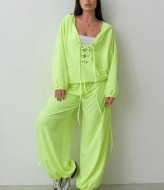 Женский спортивный костюм с широкими штанами IS-199A1350