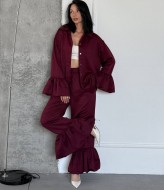 Женский брючный костюм из шелка  LID-618A1200