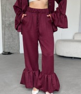 Женский брючный костюм из шелка  LID-618A1200