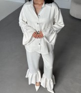 Женский брючный костюм из шелка  LID-618A1200