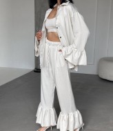 Женский брючный костюм из шелка  LID-618A1200