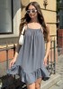 Платье с рюшами на лямках MIK-3111A250