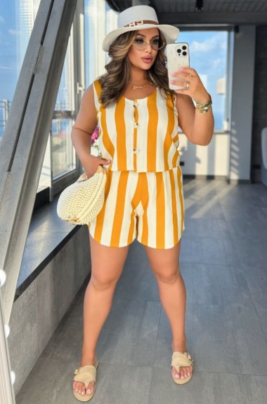 Полосатый костюм женский  ET-729A350