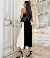 Двухцветное платье  RED-rc84A450