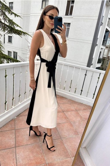 Двухцветное платье RED-rc84A450 Двухцветное платье RED-rc84A450