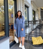 Платье из микровельвета ET-8820A480